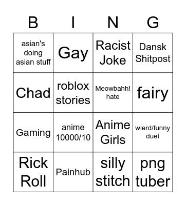 Bingo noah Bingo Card