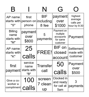 Bingo Card
