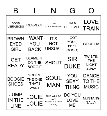 MISC. OLDIES Bingo Card