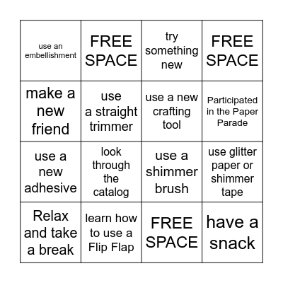 Patriotic Bingo Card