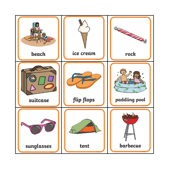 Summer Bingo Card