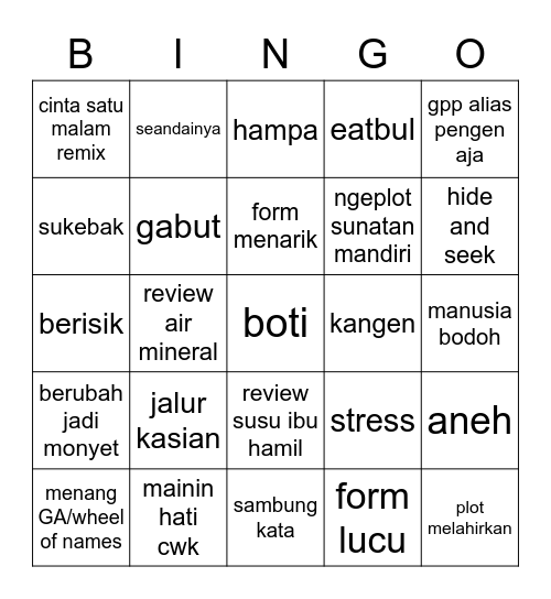 @refal13um x @colde13um Bingo Card