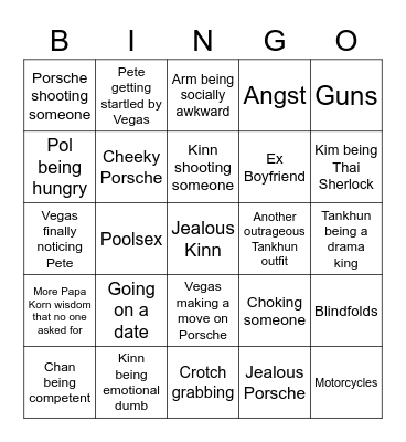 KinnPorsche Episode 8 Bingo Card