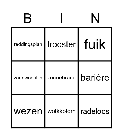 preekbingo! Bingo Card