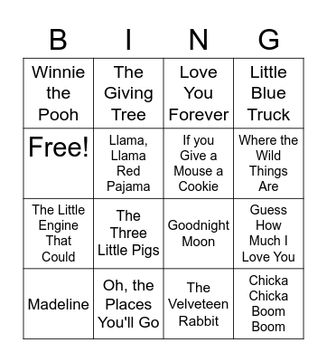 Baby Bingo Card