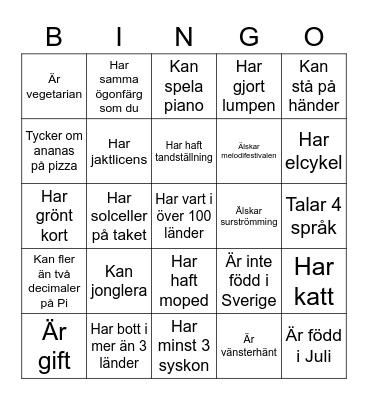Mingelbingo Taru&Viktor 2022 Bingo Card