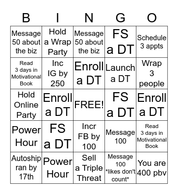 IT'S YOUR TIME Bingo Card