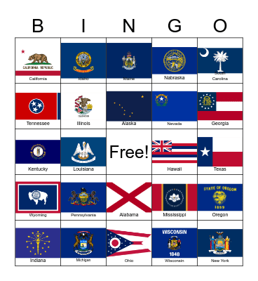 FLAG Bingo Card