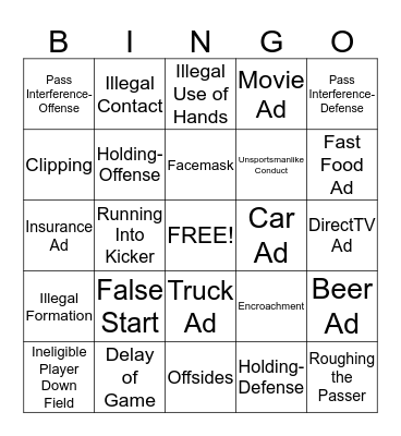 OPENING NIGHT Bingo Card