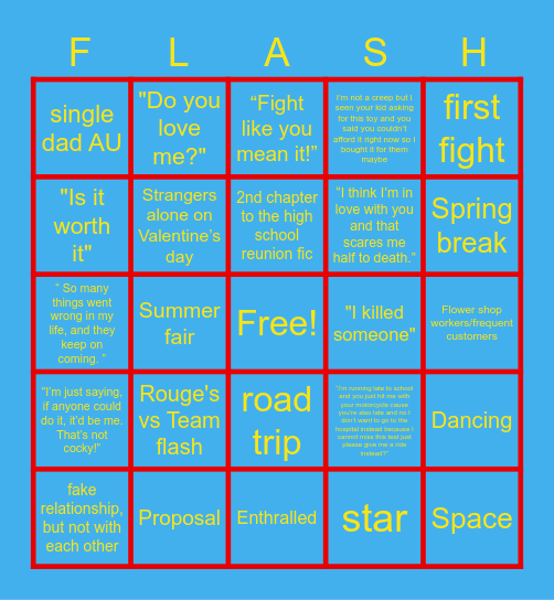 ColdFlash Bingo Card