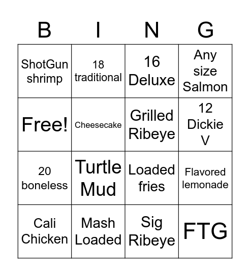 Bing Bingo Card