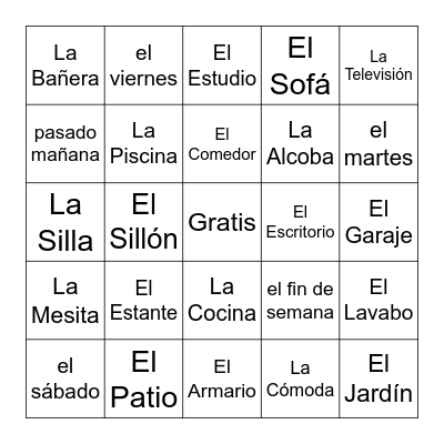 Lotería Bingo Card