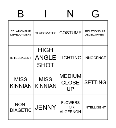 ART Bingo Card