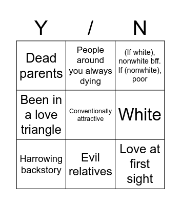 Am I The Main Character?! Bingo Card