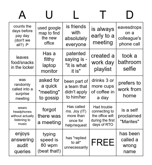 Find someone who has/had... Bingo Card