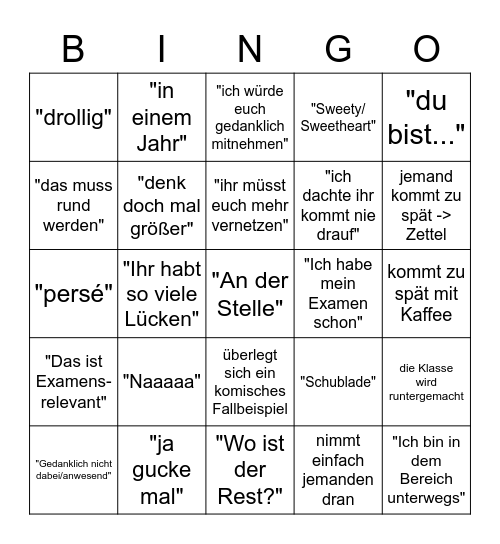 Sille-Bingo Card
