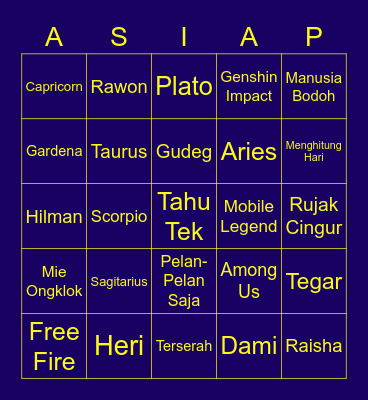 Heri Bingo Card