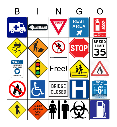 Signs Bingo Card