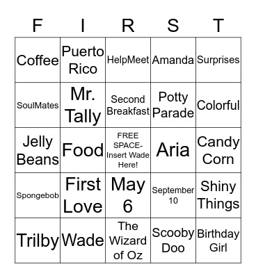 Trilby's Birthday Bingo! Bingo Card