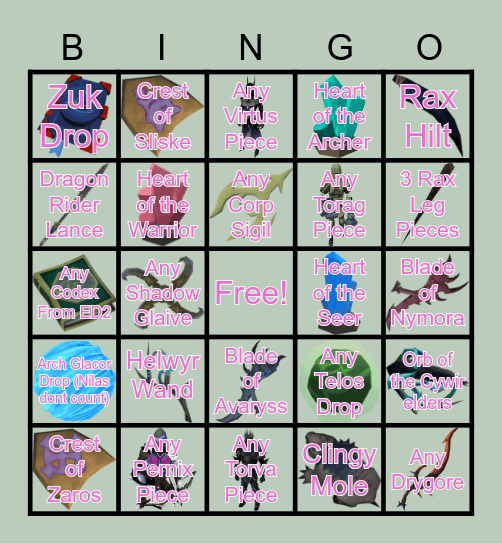 PVM BINGO Card