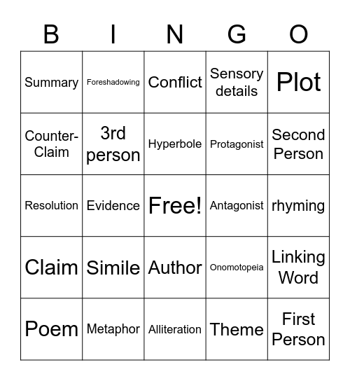 novel-studies-bingo-card