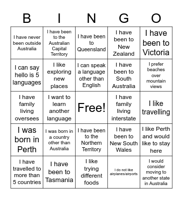 A Bingo Card