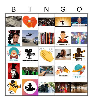 Entertainment Vocabulary Bingo Card