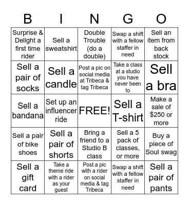 Back to SOUL Staff Bingo Card