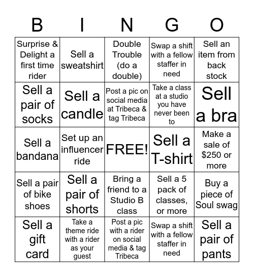 Back to SOUL Staff Bingo Card