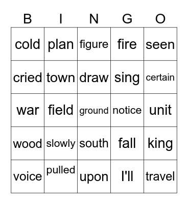 4.1 Bingo 3/4 Bingo Card