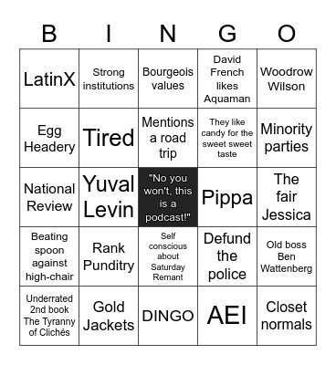 The Remnant Bingo Card