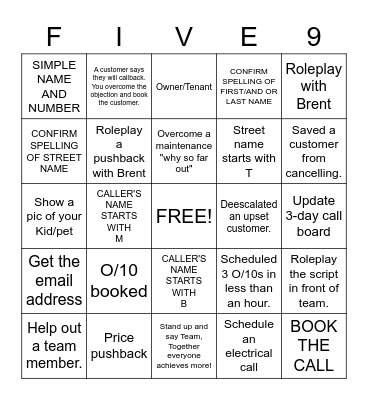 ~CALL CENTRE BINGO~ Bingo Card