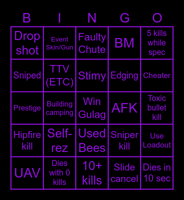OG_Landyy's Warzone Bingo Card