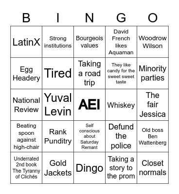 The Remnant Bingo Card