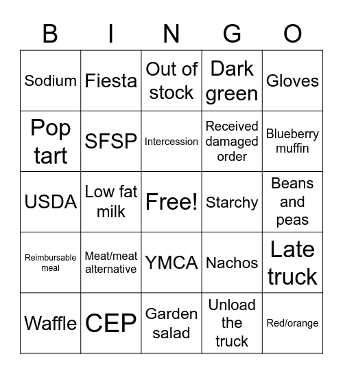 TITLE Bingo Card