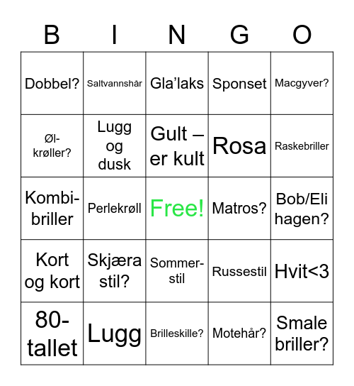 Bildebingo Card