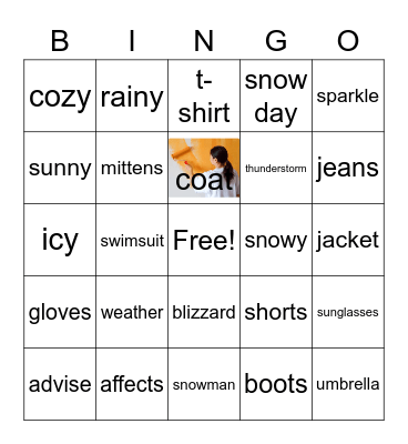 G1 U6 W3 WEATHER AFFECTS US Bingo Card