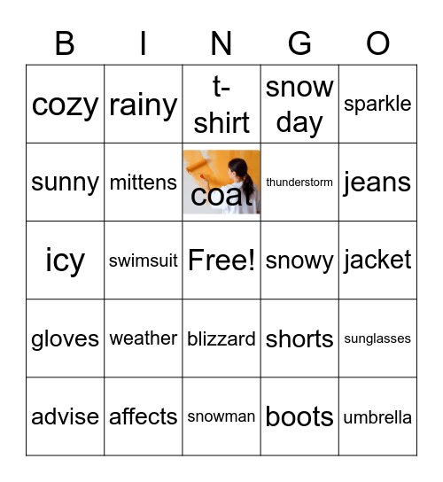 G1 U6 W3 WEATHER AFFECTS US Bingo Card
