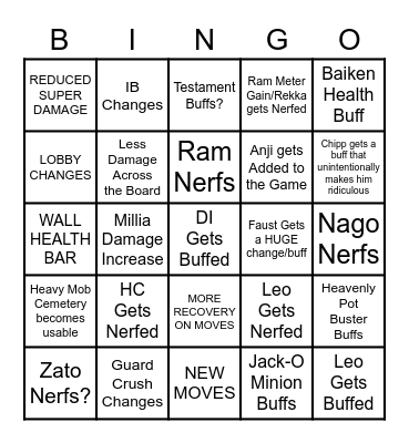 GG Patch Bingo Card