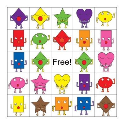 Colors and Shapes Bingo! Bingo Card
