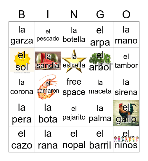 Loteria Mi Pueblito Bingo Card