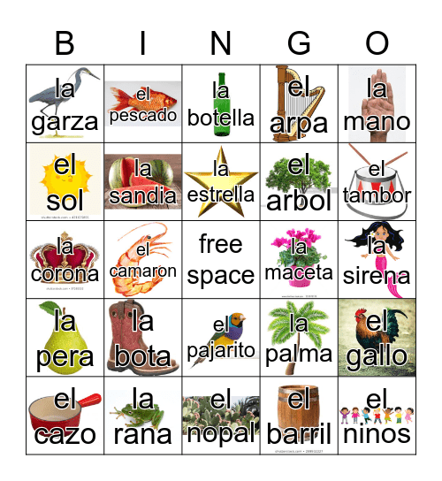 Loteria Mi Pueblito Bingo Card