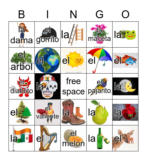Loteria Mi Pueblito Bingo Card