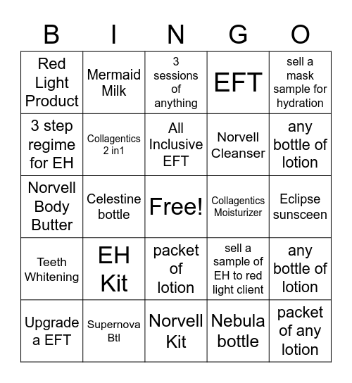 Healthy Glow Bingo June Bingo Card