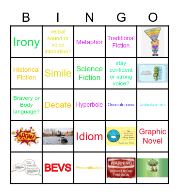 4th Grade Library Bingo Card