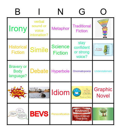 4th Grade Library Bingo Card