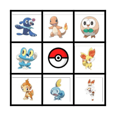 Pokemon Bingo Card