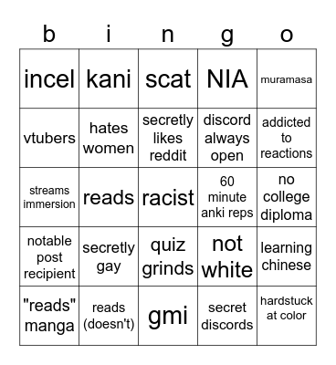 djt person Bingo Card