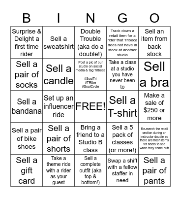 Back to SOUL Staff Bingo Card