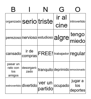 Unidad Preliminar Bingo Card